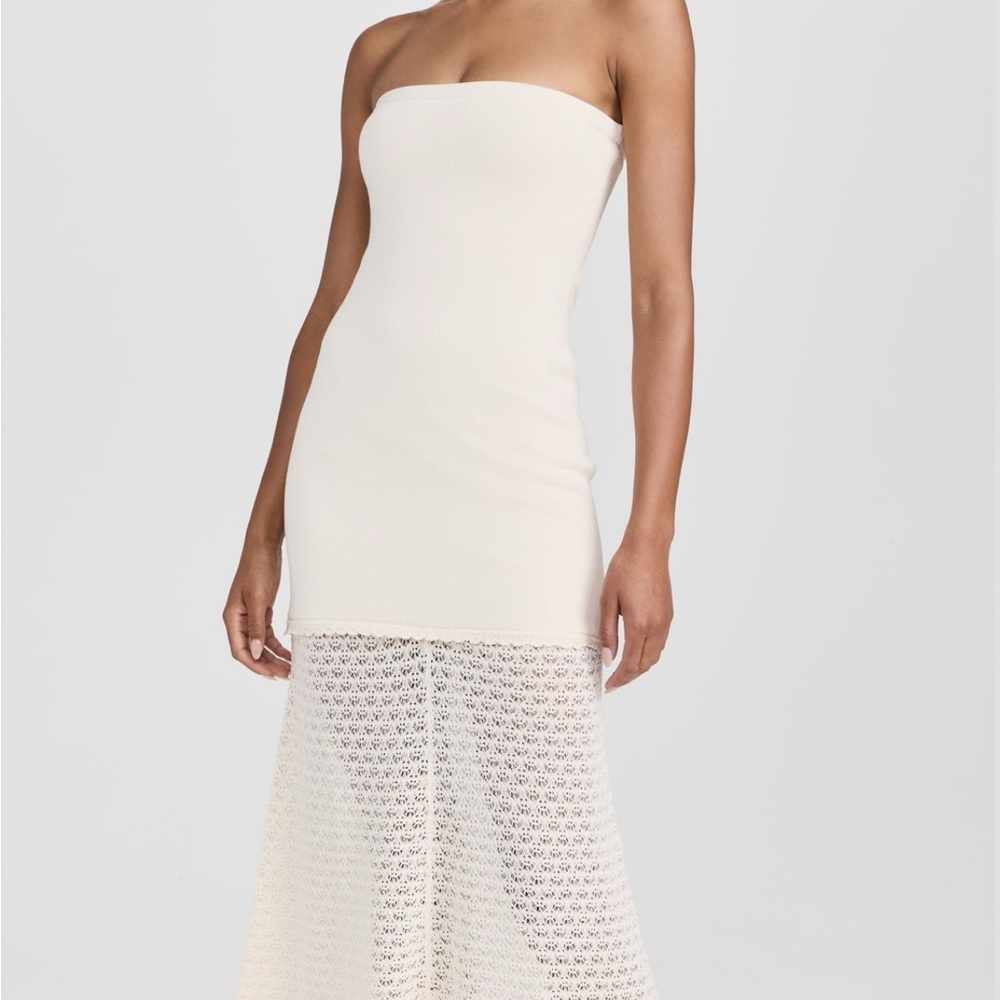 Posse Romy Strapless dress in cream